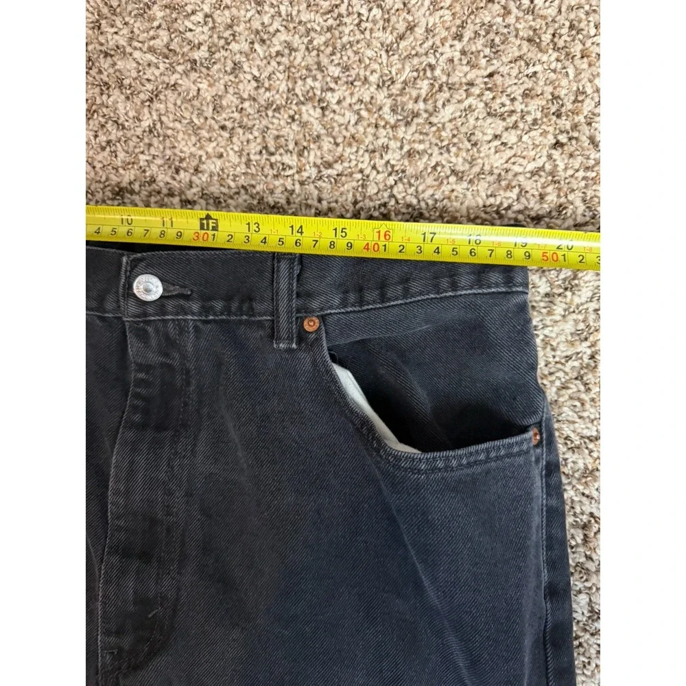 Levi's 550 Relaxed Fit Jeans Mens 42x32(38x30) Black Denim‎ Classic Straight